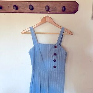 Day + Night Light Blue + White Striped Jumper XS